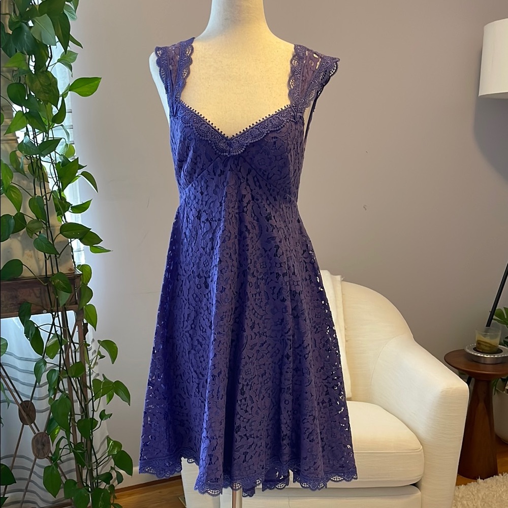 Free People Purple Sweetheart Mini Sundress